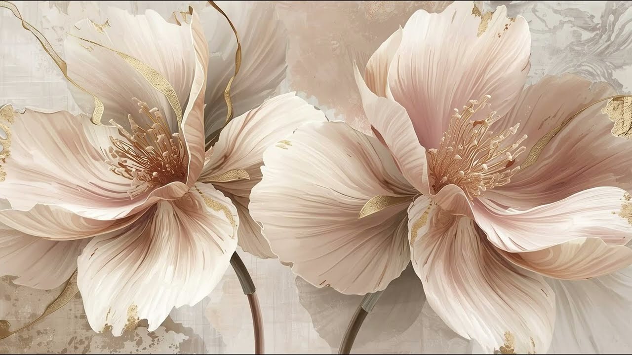 Luxury Floral TV Art for Living Room | Elegant Ambient Decor for Guests (4K)