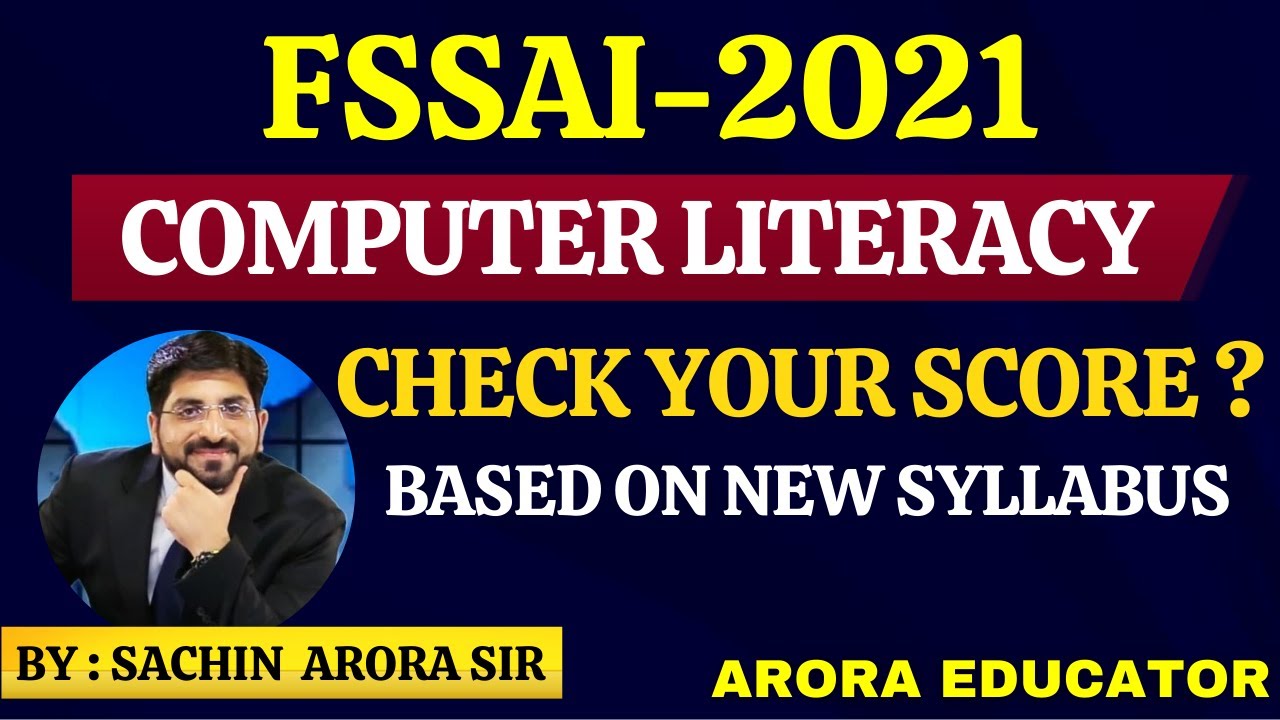 FSSAI Computer Classes | FSSAI Recruitment 2021 | FSSAI Computer Literacy MCQ | FSSAI Classes |