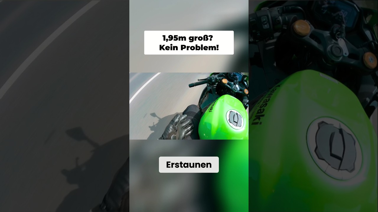 Sportliche Sitzposition auf der Kawasaki ZX-4RR &ndash; auch f&uuml;r gro&szlig;e Fahrer geeignet!✨ #kawasaki #zx4rr
