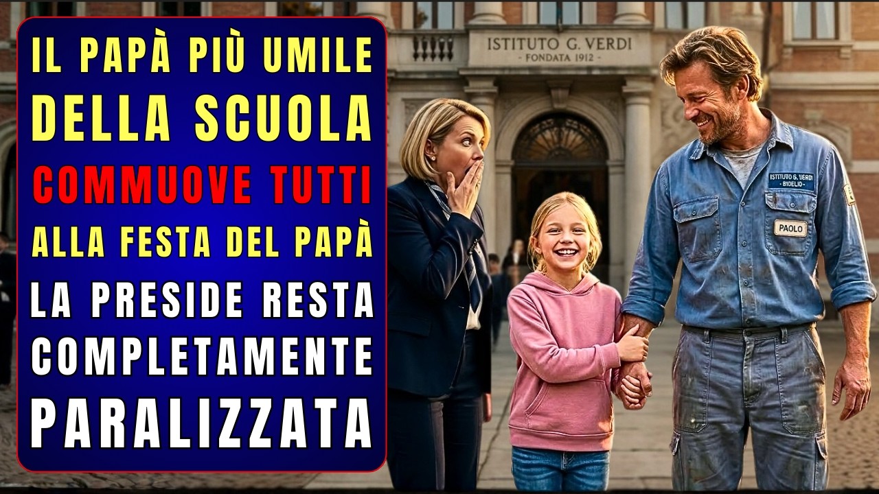 Il papà umile che ha commosso tutta la scuola alla festa del papà