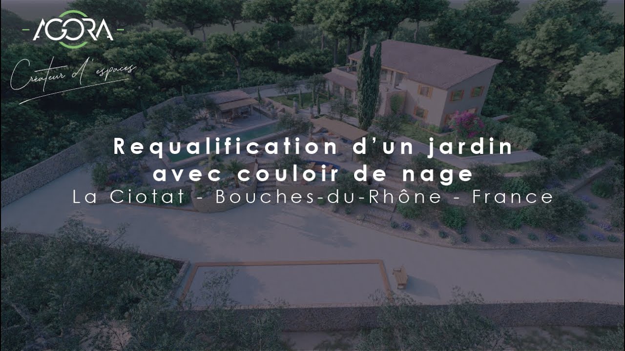 Modélisation & vidéo 3D : Jardin privé & piscine / La Ciotat / AGORA Aménagement