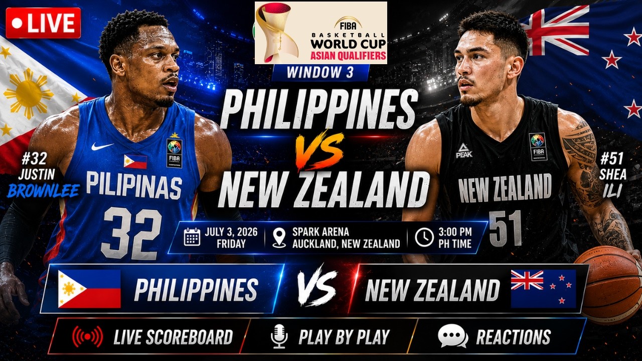 PHILIPPINES VS NEW ZEALAND | FIBA WORLD CUP ASIAN QUALIFIERS WINDOW 3 | SCOREBOARD | PLAY-BY-PLAY
