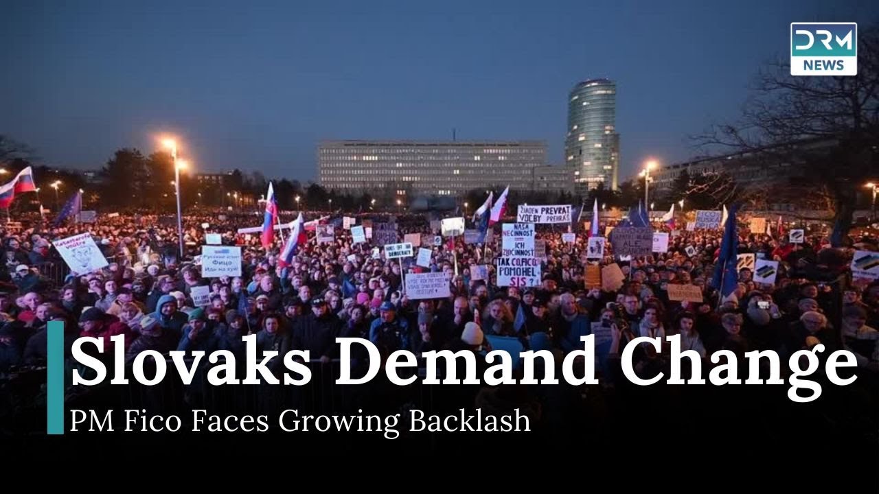 Slovaks Rally Against PM Fico’s Pro-Russian Policies | DRM News | AC14