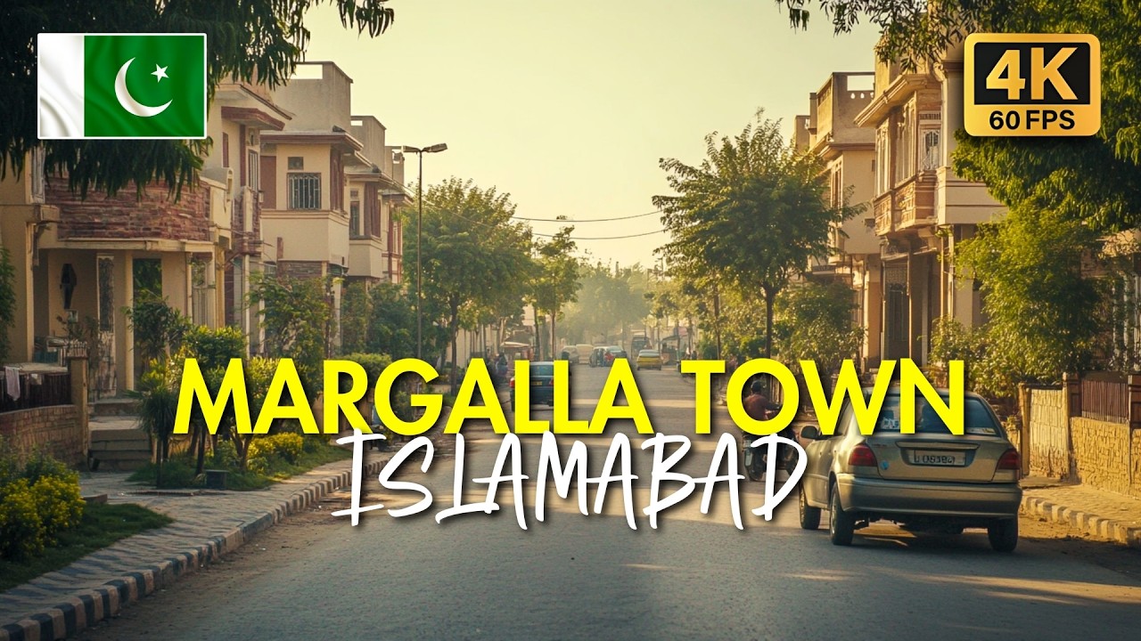 🇵🇰 Margalla Town Islamabad, Pakistan: 4K Motorcycle Tour & Captions