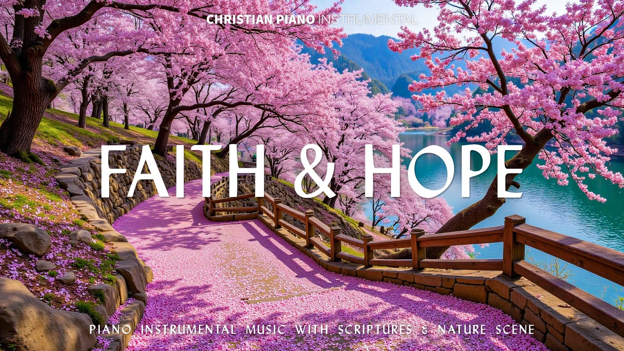 FAITH & HOPE : Peaceful Piano Worship with Daily Scriptures & Beautiful Spring Cherry Blossom