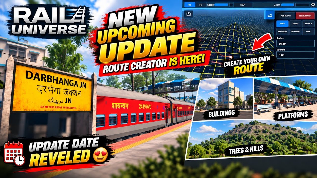 Finally! RAIL UNIVERSE New ROUTE Creator Update Date Revealed 😍 | Now Build Your Own Route 🔥