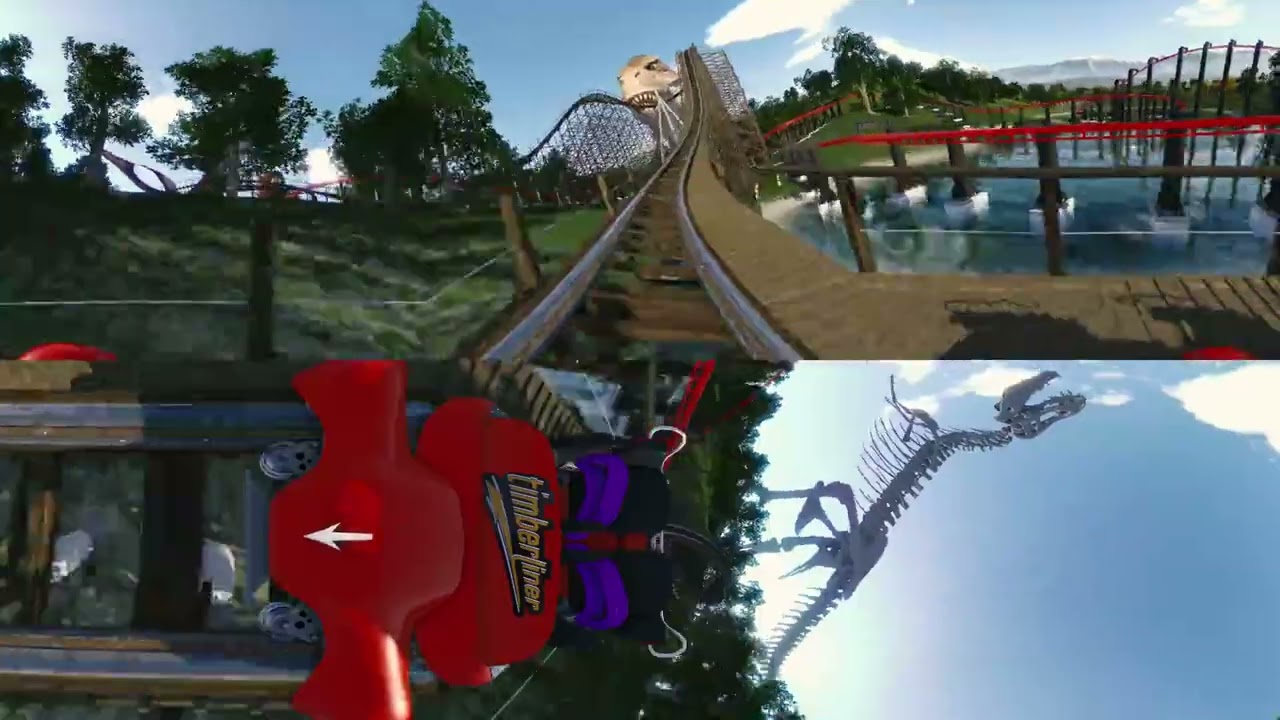 Dinosaurs Roller Coaster - 360° VR Video