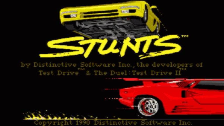 Stunts gameplay (PC Game, 1990)
