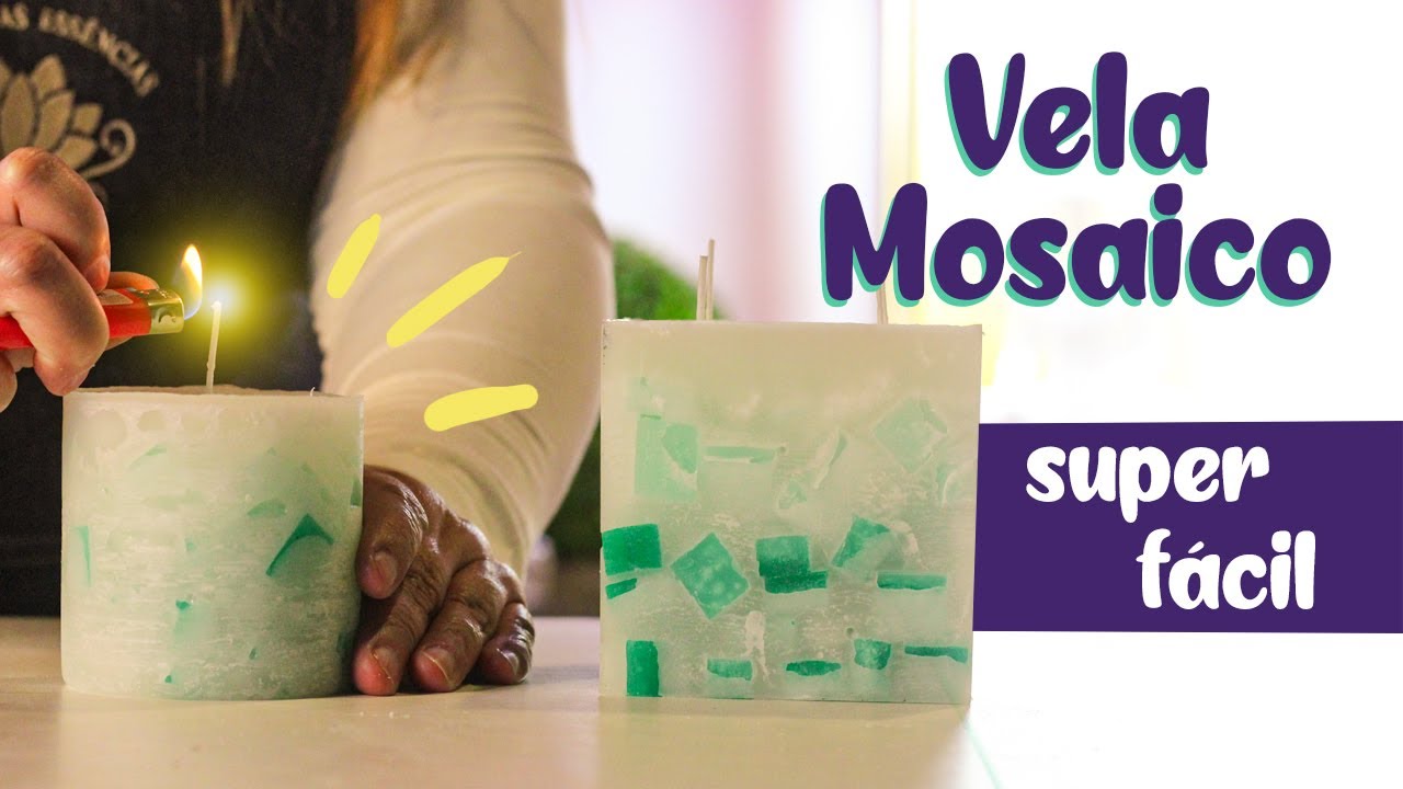 Vela Mosaico - Aprenda a fazer e fature muito com ela! fica super profissional o resultado final.
