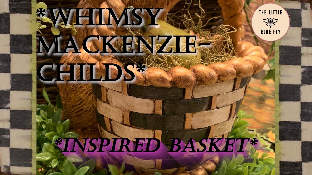 Корзина в стиле MacKenzie-Childs! | Роспись мелом/акрилом своими руками