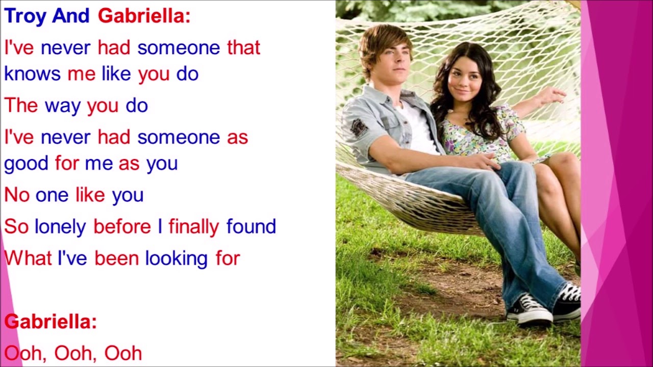 What I’ve Been Looking For Reprise High School Musical Lyrics