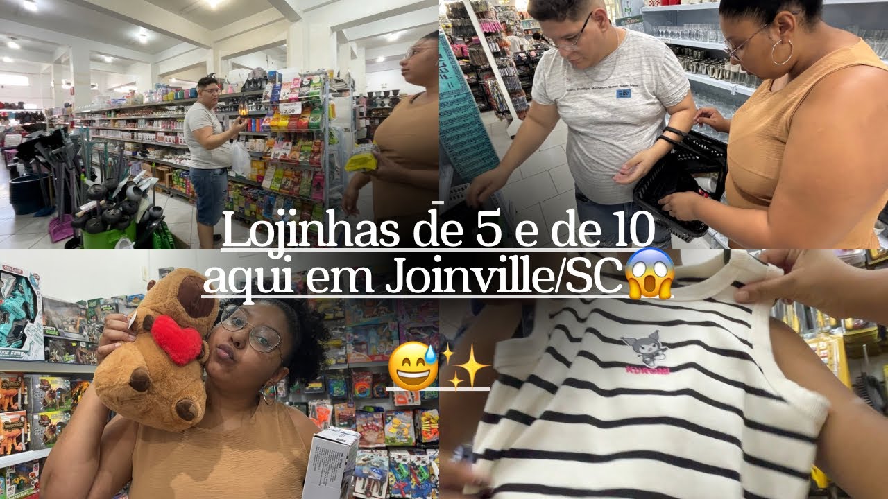 Fui no centro de Joinville gastar pouco e saí chocada 😱💸 | Lojas de 5 e 10