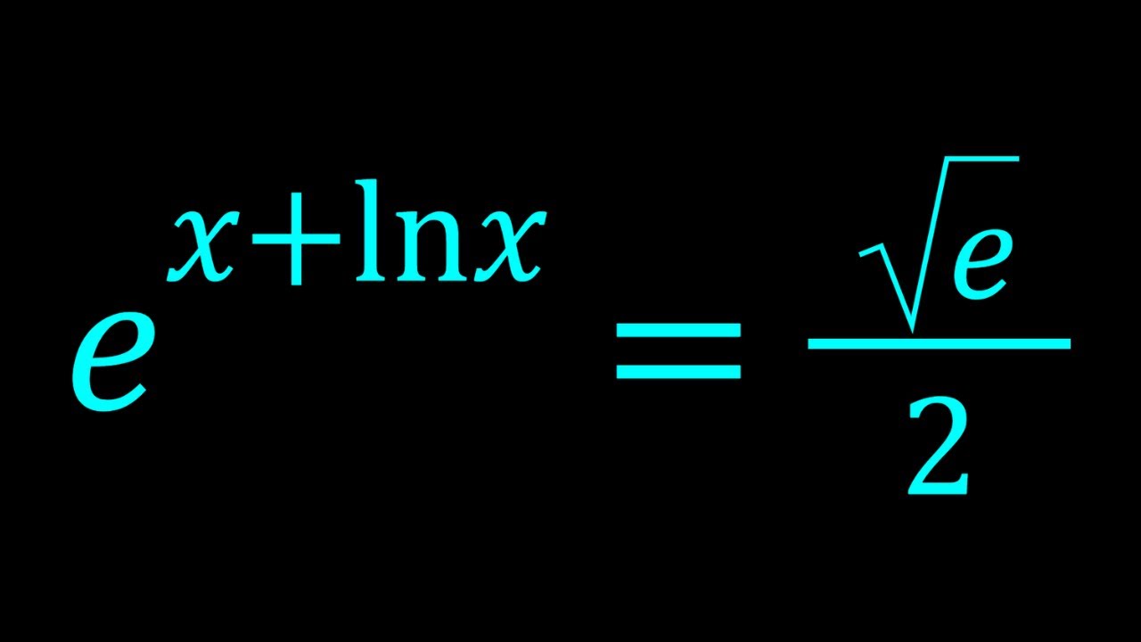 I Solved A Nice Exponential Equation With The Natural Log