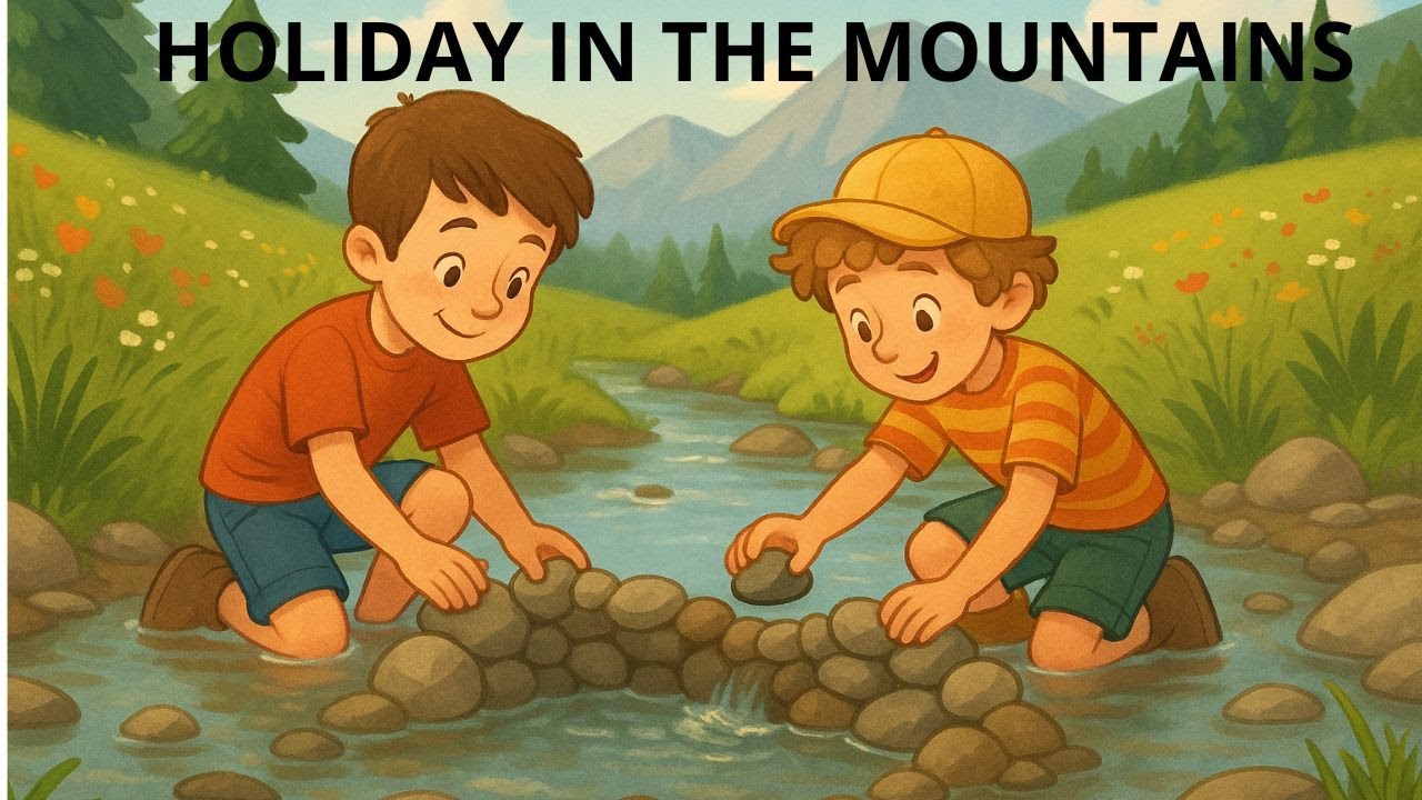 Histoire pour Enfant – vacances à la montagne 🏔️ – Dessin Animé en Anglais