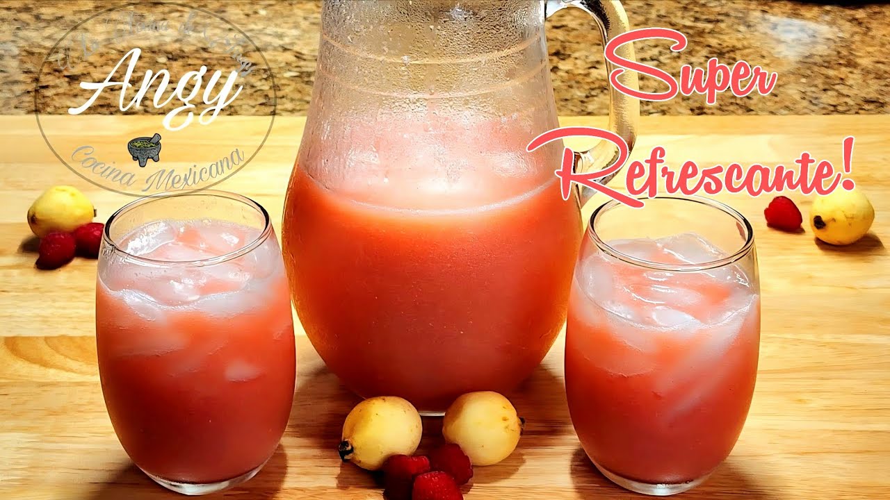 💥 Agua de Guayaba con Frambuesas Fácil y Rica 💯  | La Cocina de Angy