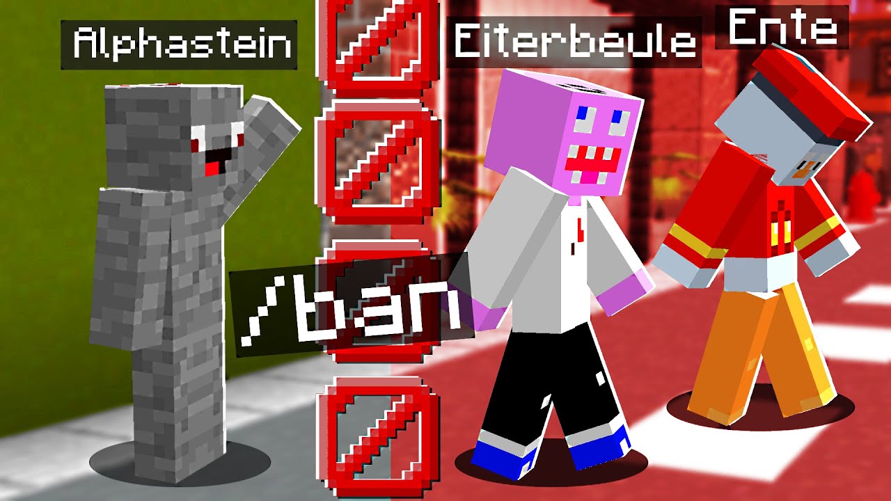 ICH VERBANNE MEINE FREUNDE AUS DER STADT in Minecraft !