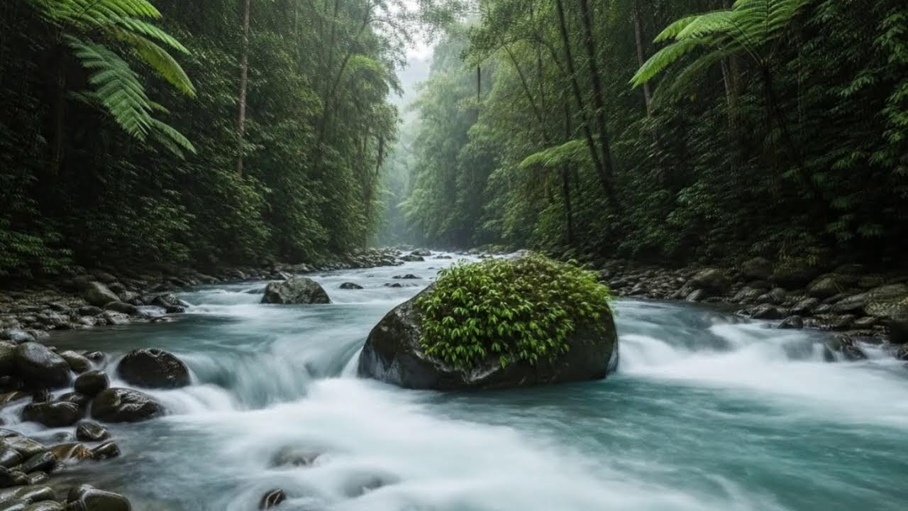 🌊 Waterfall Sounds for Sleeping, Deep River Sounds for Relaxation & Instant Stress Relief