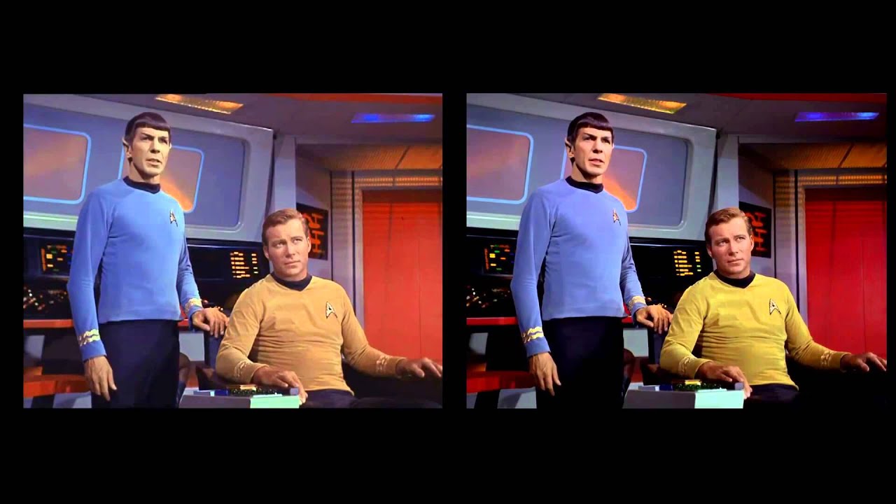 Star Trek - The Naked Time - comparison of DVD and Bluray