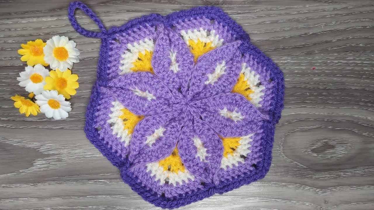 Presina Uncinetto Tutorial 💐 Potholder Crochet 💕 Agarradera Crochet