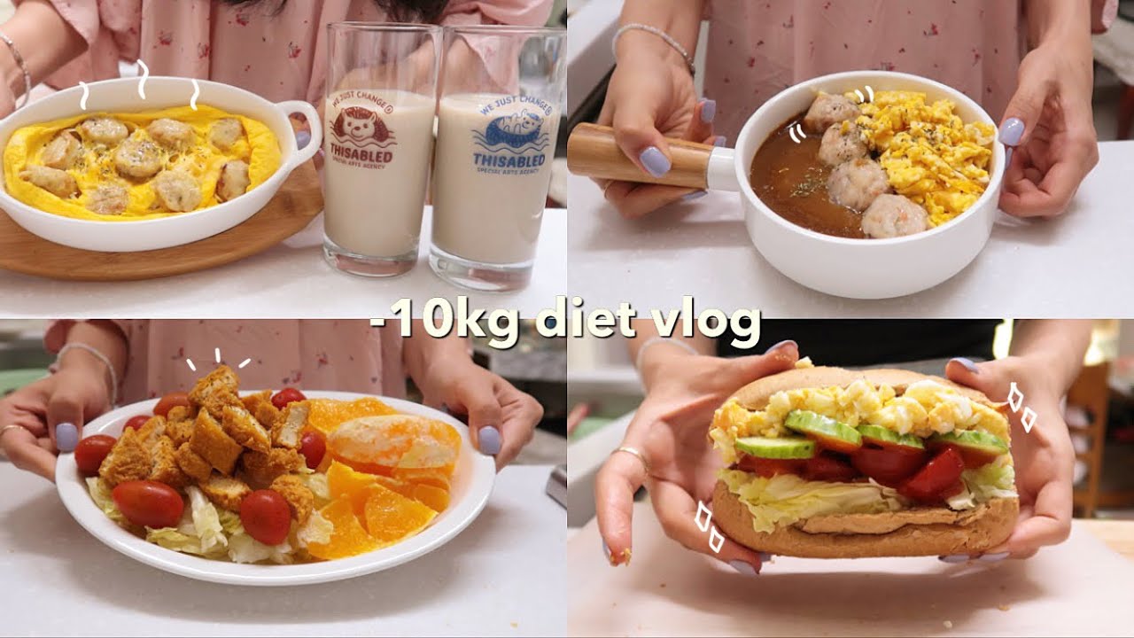 SUB)🍳계란으로 단백질 가득! 건강한 다이어트식단 요리브이로그(만두카레덮밥,열무비빔밥,콩나물국밥,두부텐더,에그쉬림프)food vlog|slow diet|mukbang|간헐적단식
