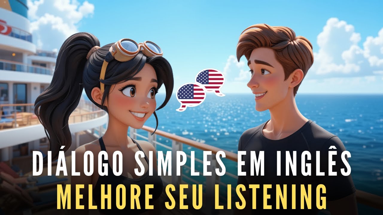 Melhore seu INGLÊS escutando e repetindo este diálogo FÁCIL em um navio de cruzeiro 🚢
