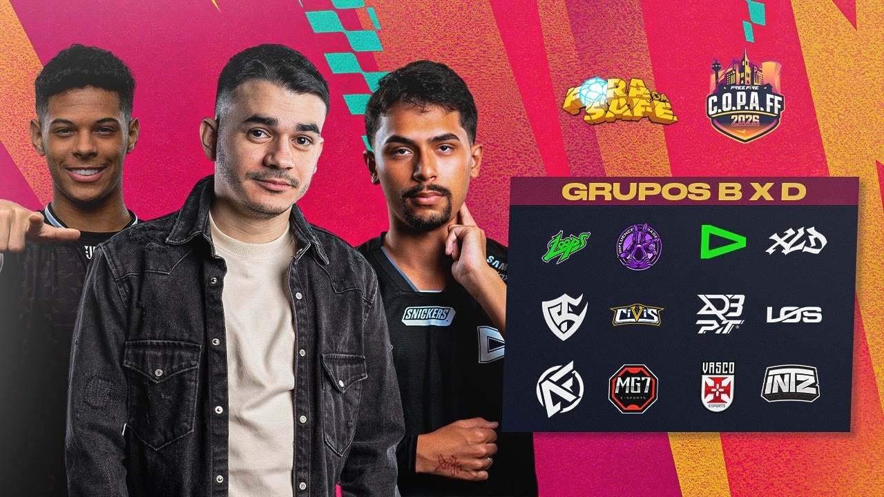 🔴COPA FF COM FORA DA SAFE - GRUPOS B x D🔴#FREEFIRE