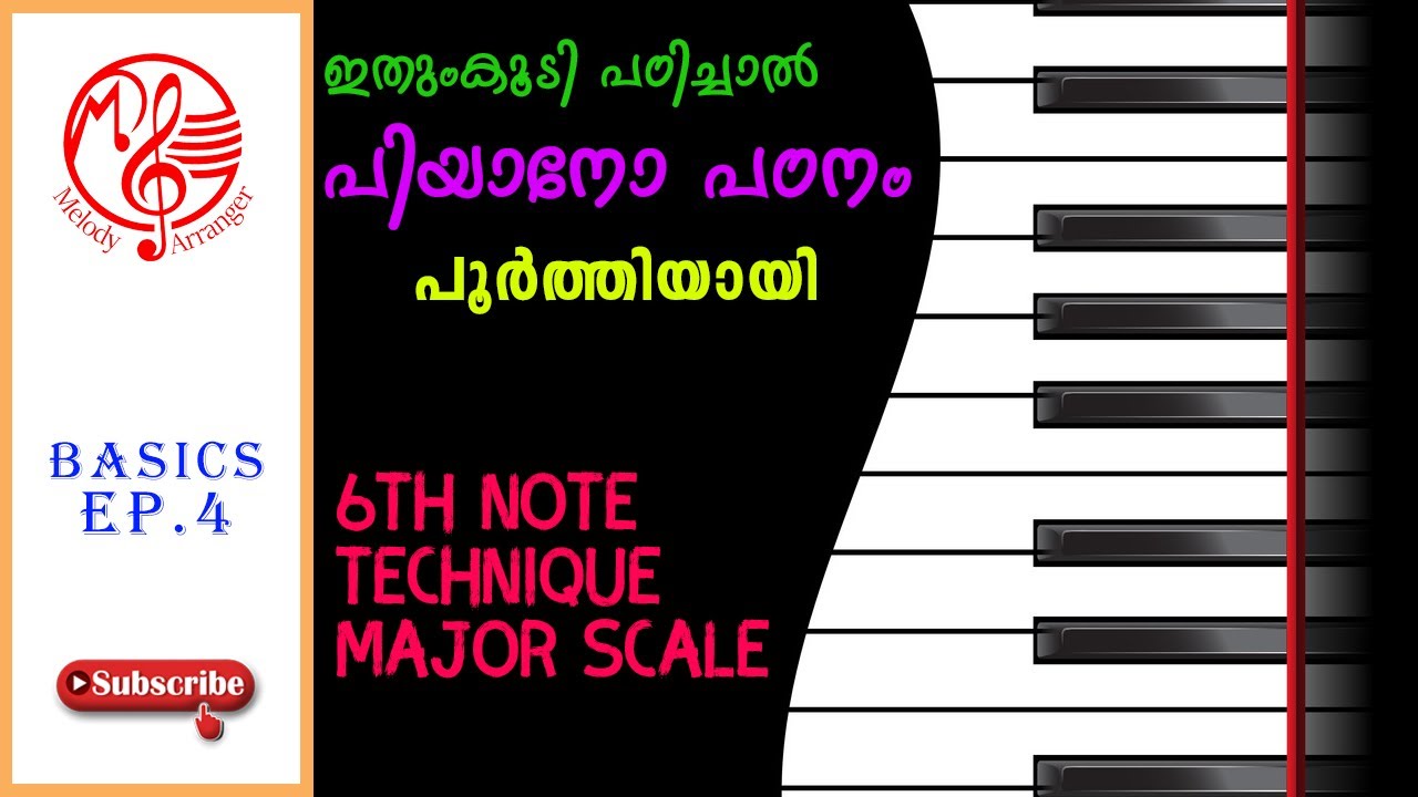 How To play any Song Keyboard, piano | All Scales and Chords | Tutorial in Malayalam Lesson 7|Sinu