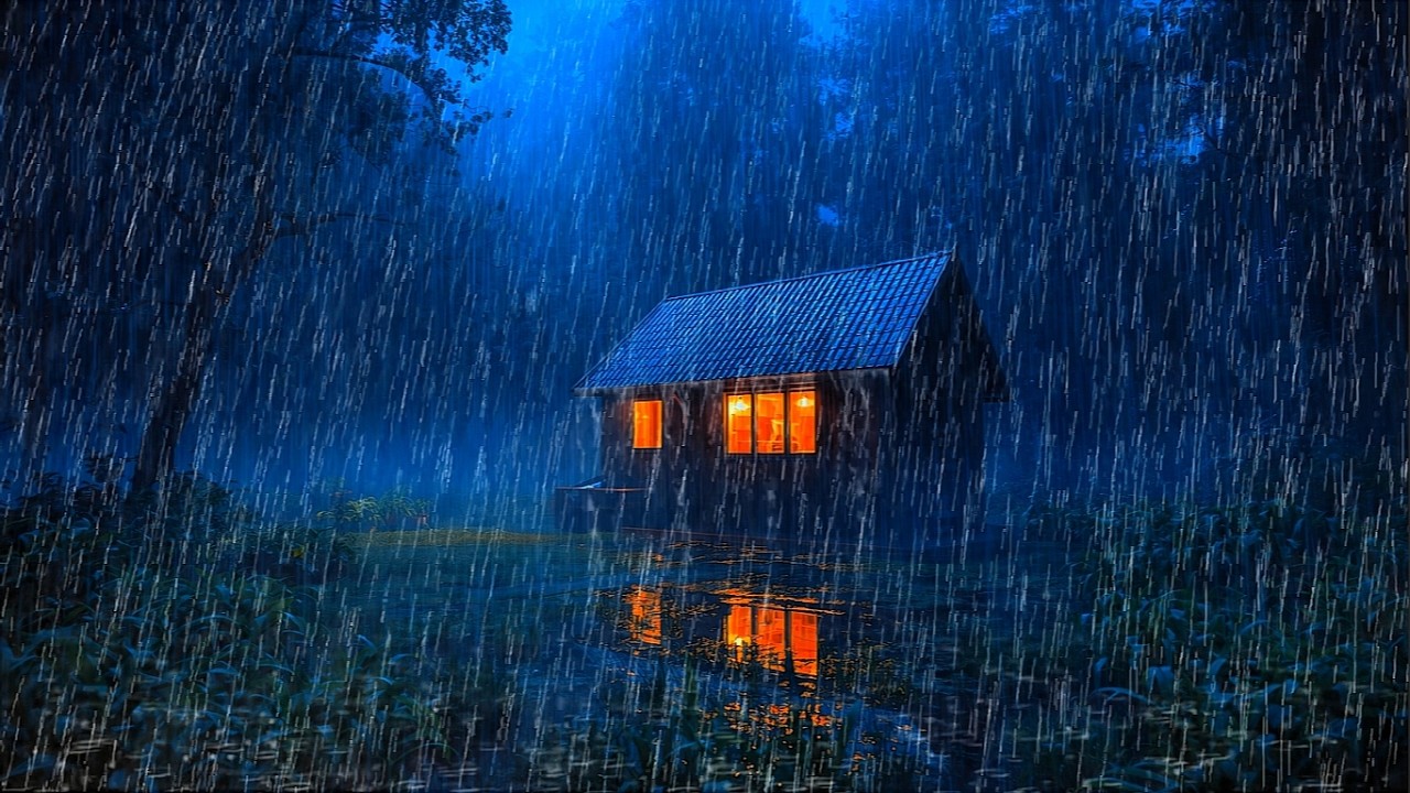 Rain Sounds for Sleeping 24/7 - Powerful Rainstorm & Thunder Sounds for Deep Sleep