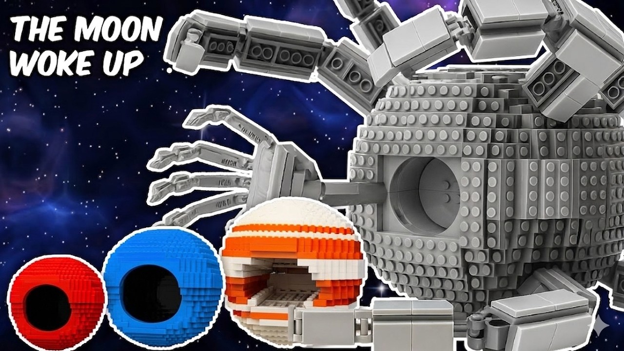 LEGO Horror: Я строю Луну, проснулся против космического осьминога! | AM Bricks Galaxy