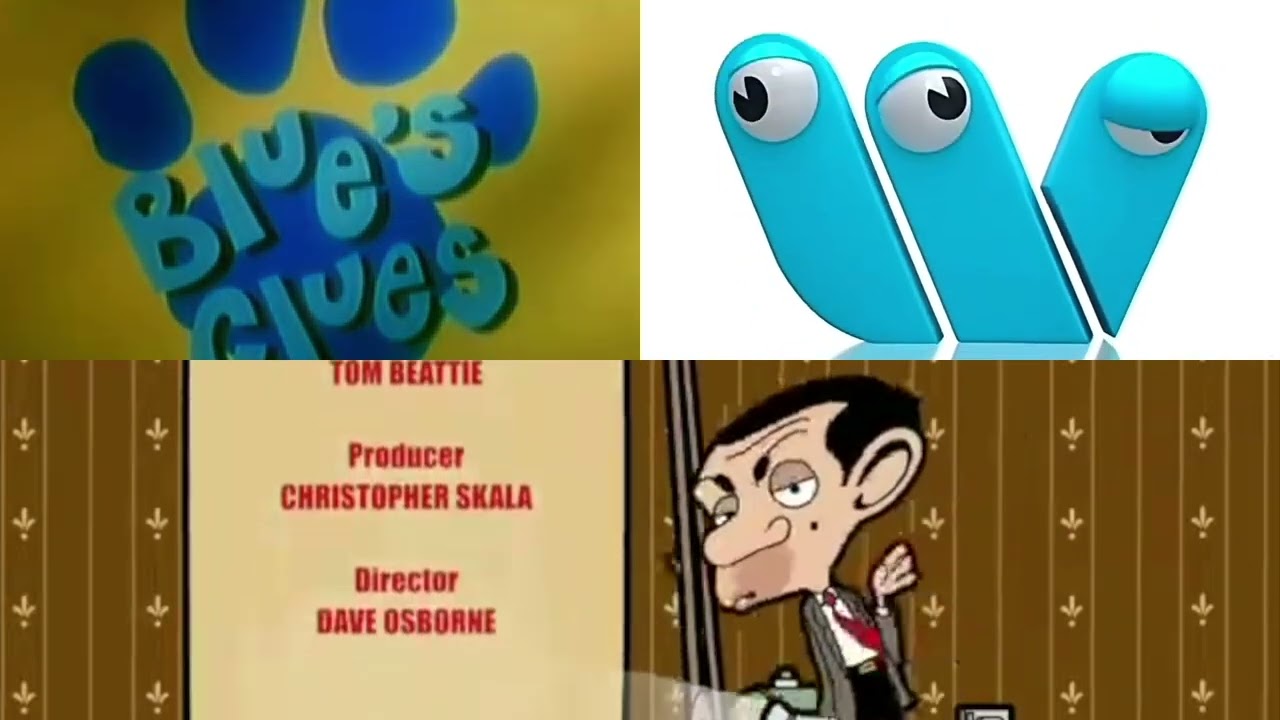 Berry in the Big City, Blue's Clues, Mr Bean, Three's a Crowd Credits Remix