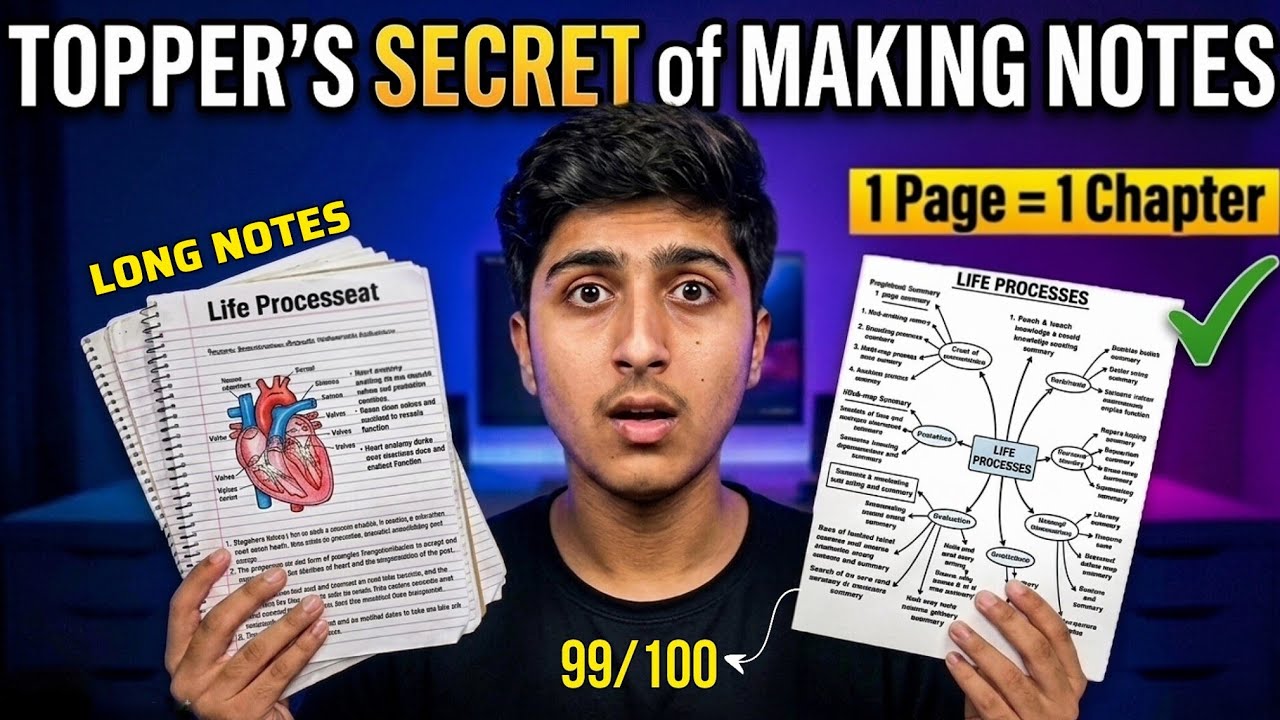 How to Make Notes in Class 10 Like a Topper 🔥[ Topper's Secret ]