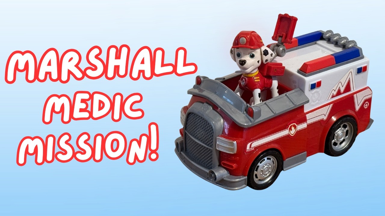 PAW Patrol Marshall to the Rescue! EMT Toy Review and Rescue Play