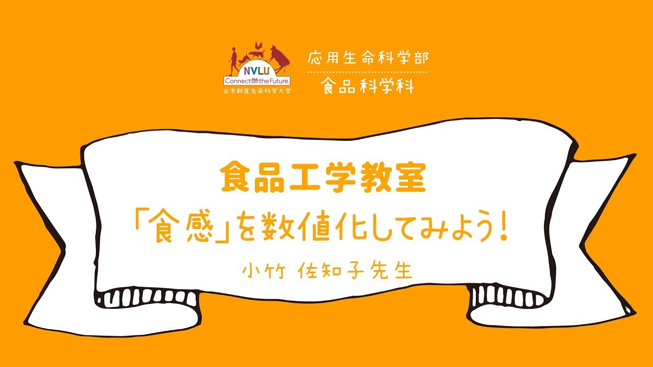 「食感」を数値化してみよう！【日本獣医生命科学大学 応用生命科学部 １分動画 食品工学】