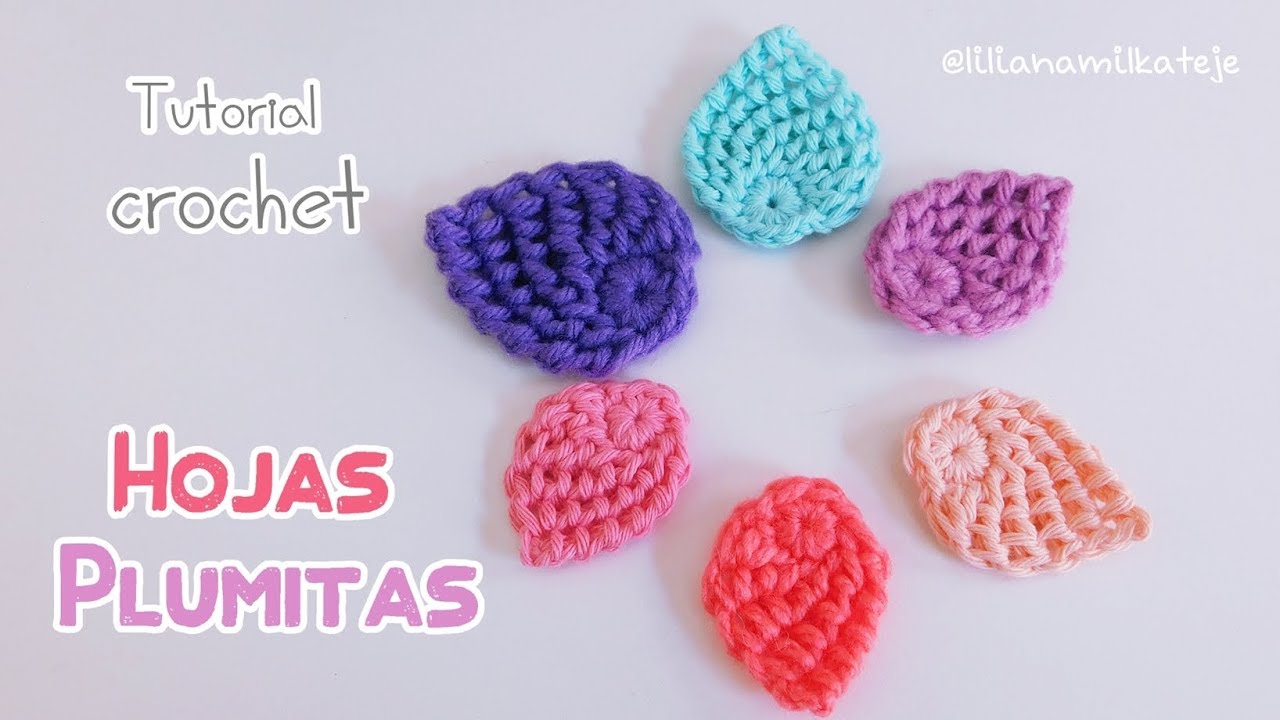 Como tejer hojas o plumas en crochet- ganchillo tunecino. Paso a paso