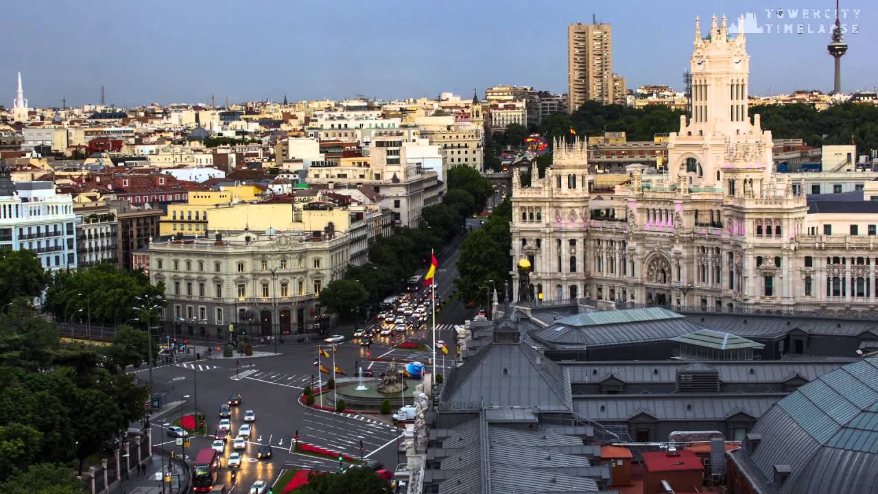 Madrid at Twilight timelapse