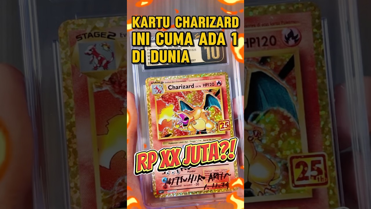XX JUTA?! KARTU POKEMON CHARIZARD INI HANYA 1 DI DUNIA