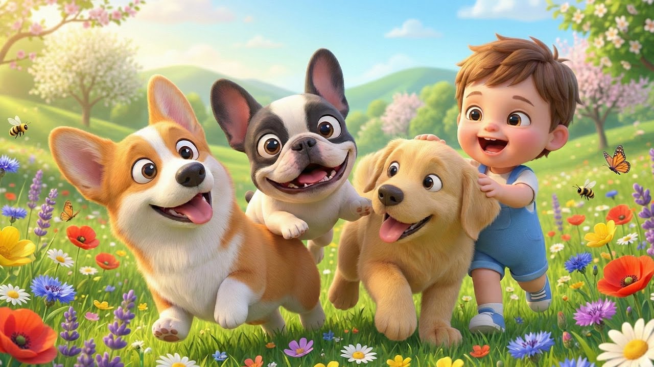 Tuyển Tập Nhạc Thiếu Nhi Sôi Động Cho Bé - Chú Cún Con - Cún Con Vui Đùa Cùng Bé Yêu