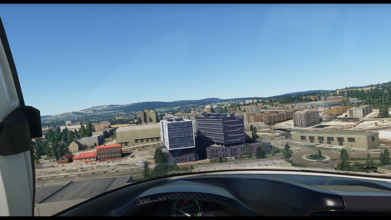 MSFS 2020 - My first creation inside MSFS. Two buildings in Oslo (Løren) my office COWI.