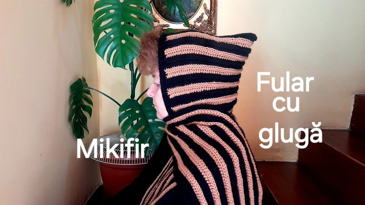 Fular cu glugă,croșetat.🧣🧶