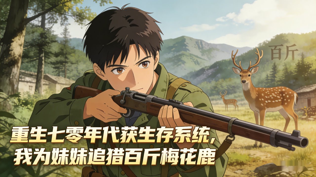 重生七零年代获生存系统，我为妹妹追猎百斤梅花鹿。系统加持，看我在七零年代如何靠狩猎逆天改命#種田 #種田文 #種田小說 #年代小說 #動漫 #漫畫 #小說推薦