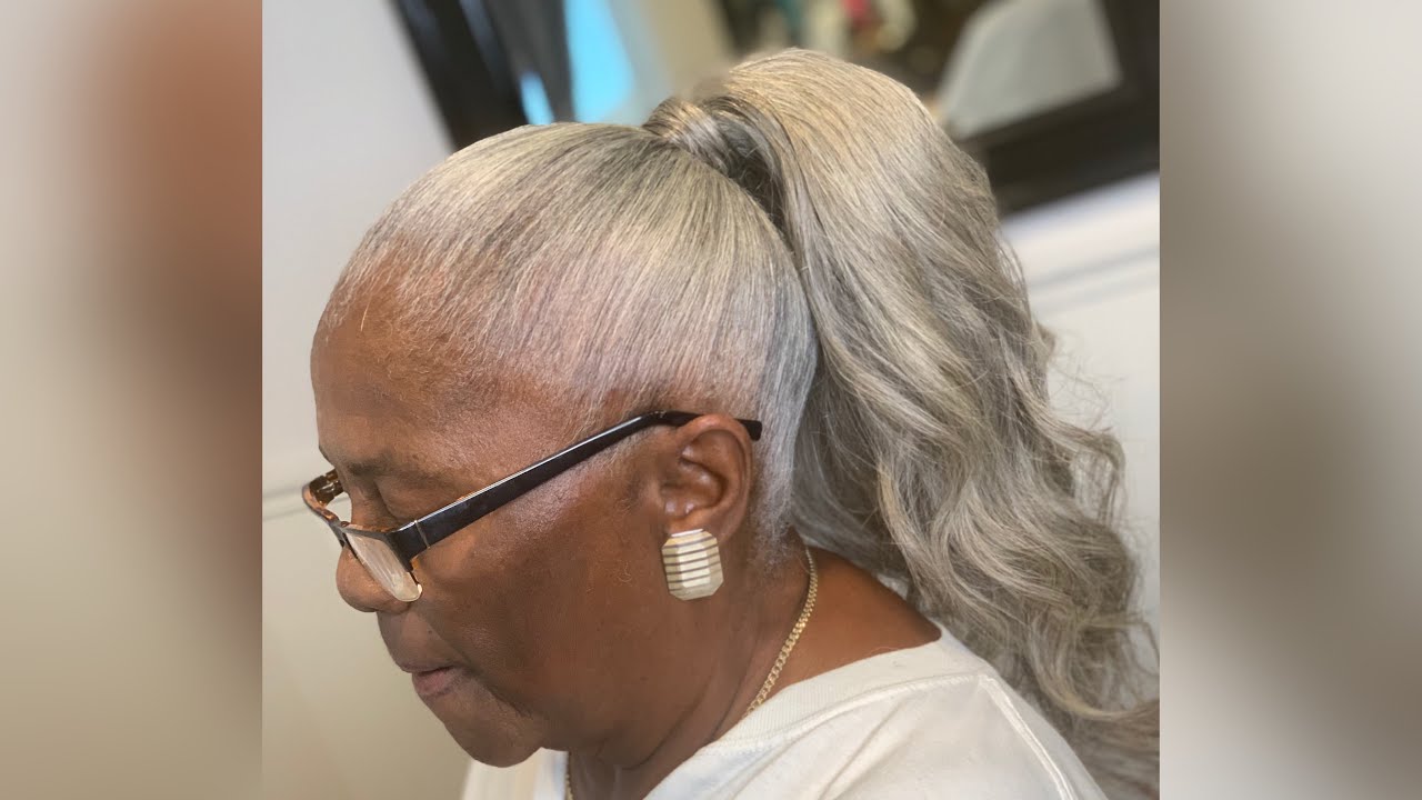 Gray Hair Ponytail