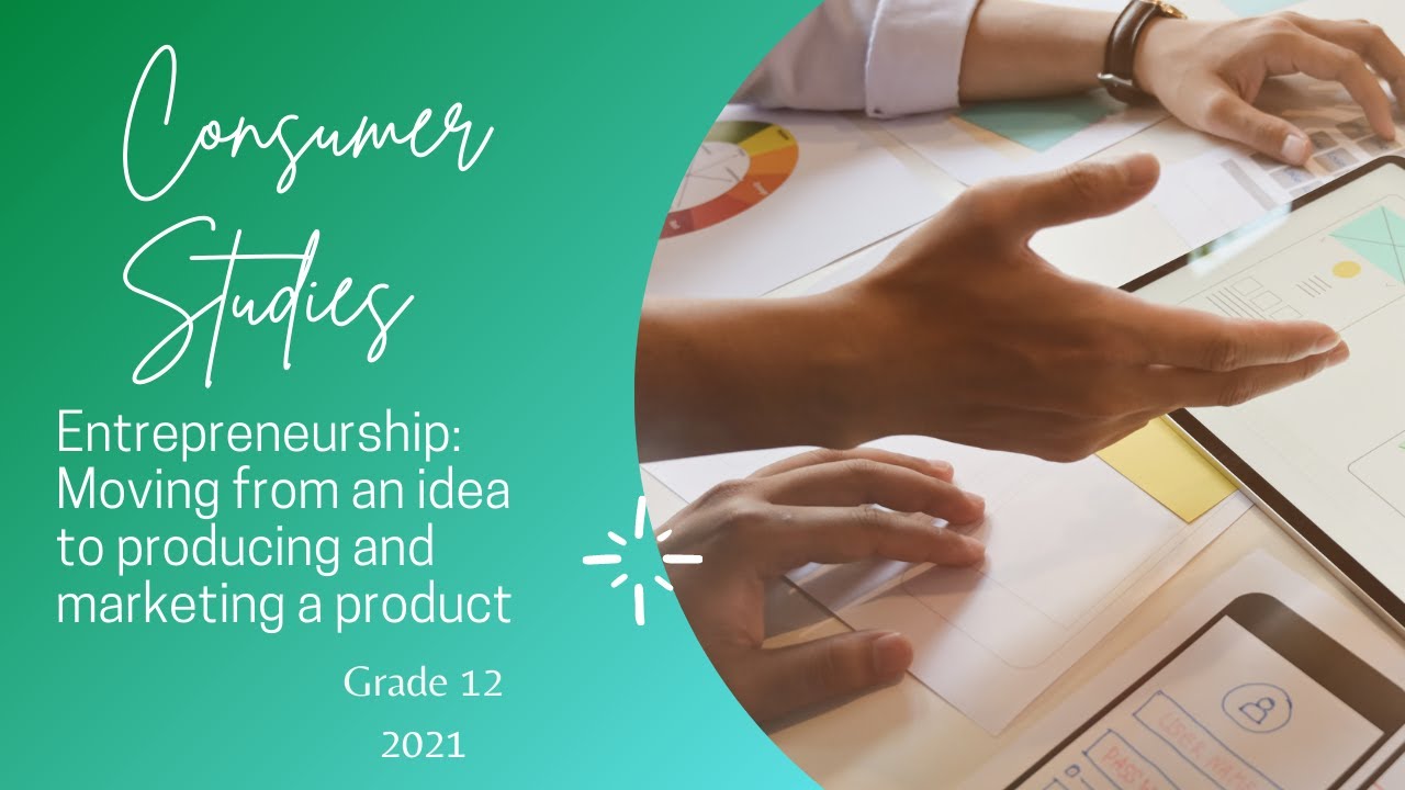 Entrepreneurship:  Moving from an idea to producing and marketing a product.