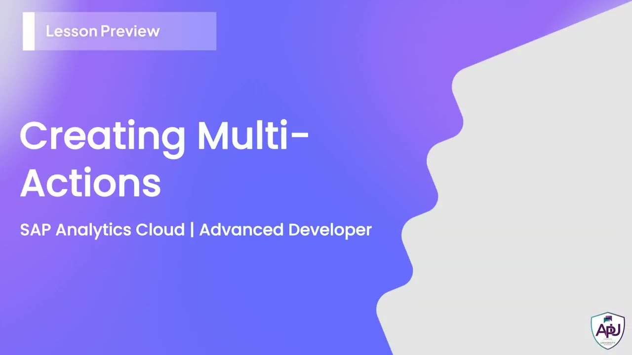Creating Multi Actions in SAP Analytics Cloud