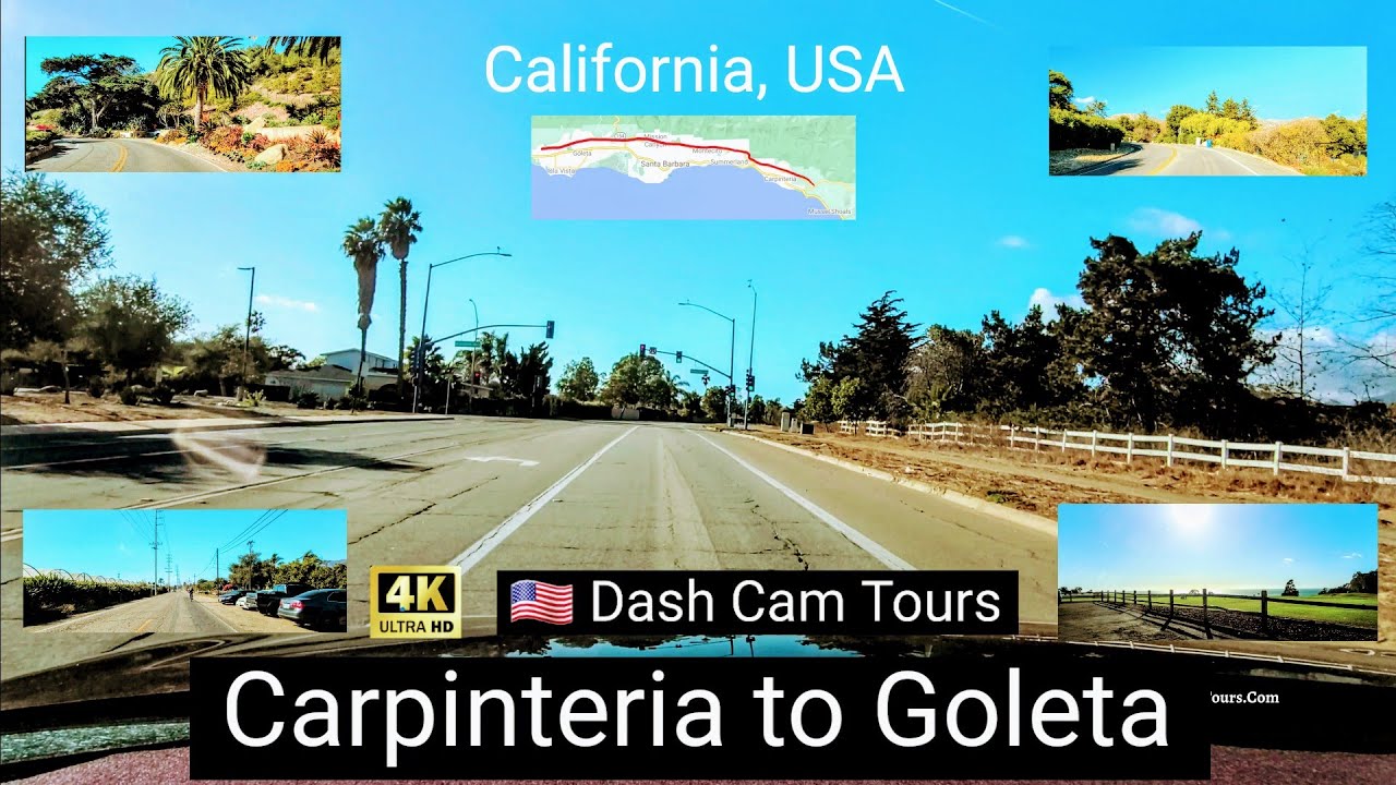 Driving from Carpinteria to Goleta - 4K Driving Entire California Highway SR 92 West