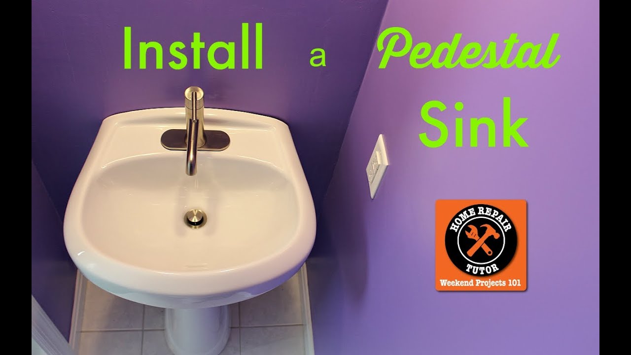 How to Install a Pedestal Sink and Faucet -- by Home Repair Tutor