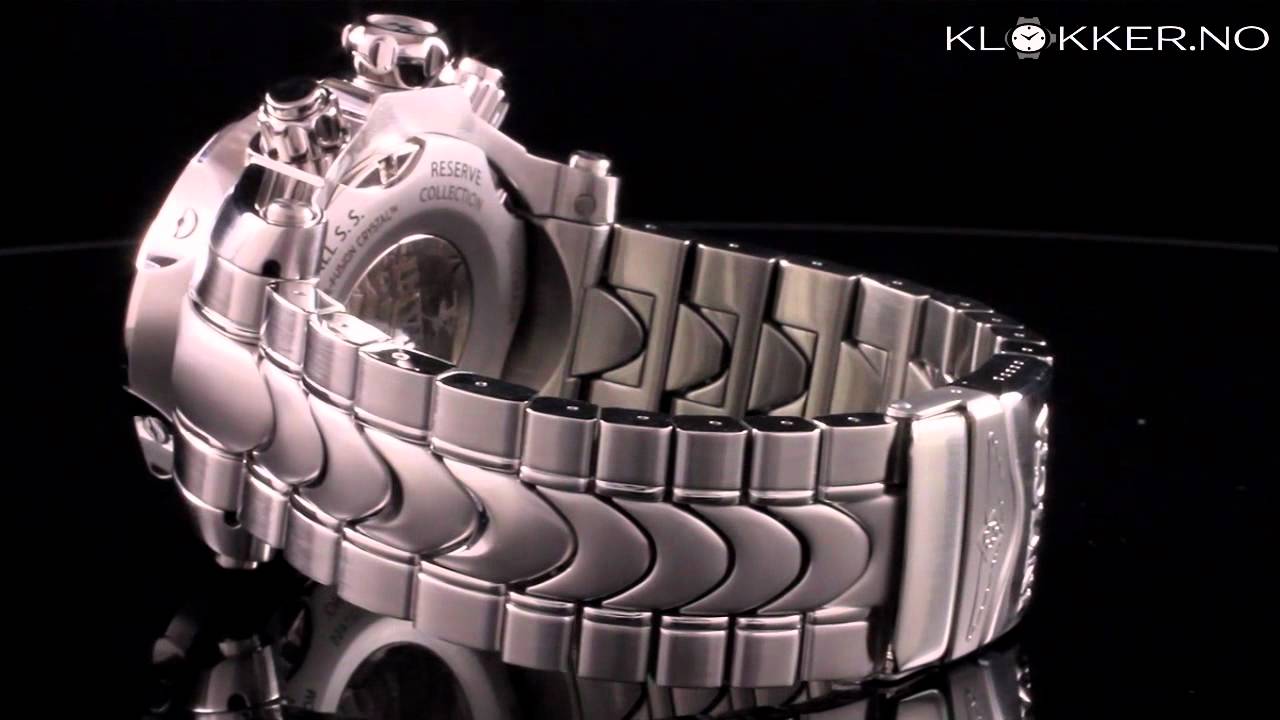 Invicta Men's 1537 Reserve Venom Chronograph Silver Dial Stainless Steel Watch