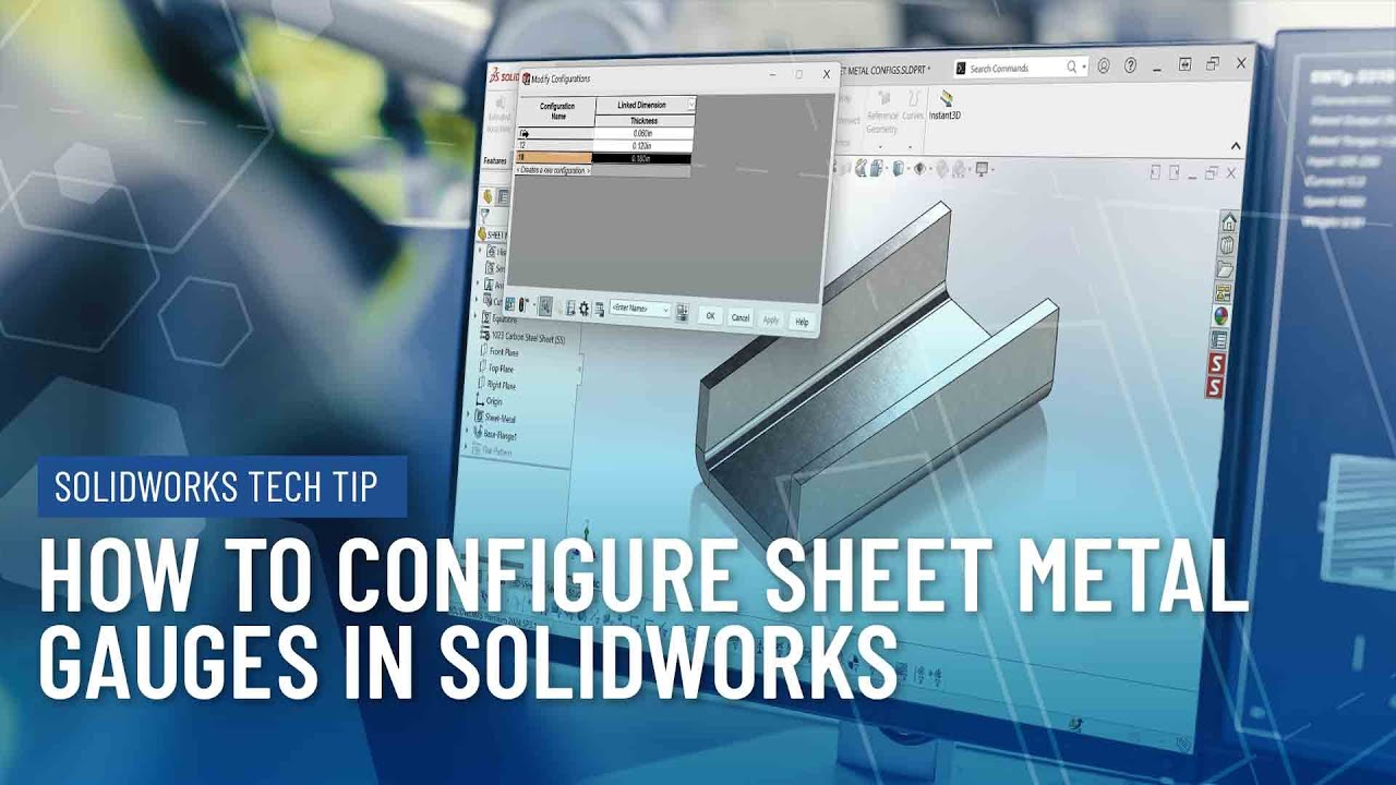 How to Configure Sheet Metal Gauge in SOLIDWORKS