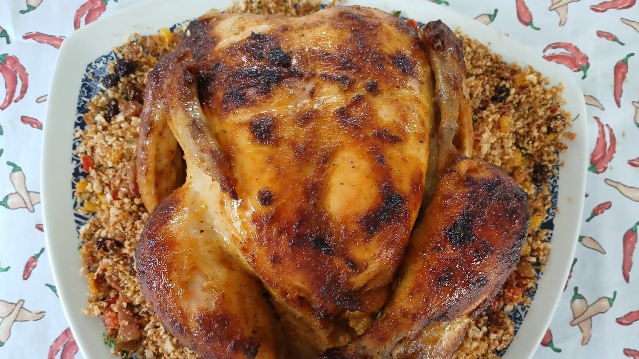 Frango Assado Dourado e Delicioso