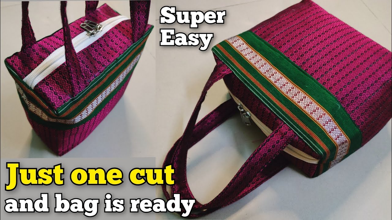 Super Fast  - Handbag cutting and stitching/ Cloth bag making at home/ Tote bag/ Shopping bag/ purse