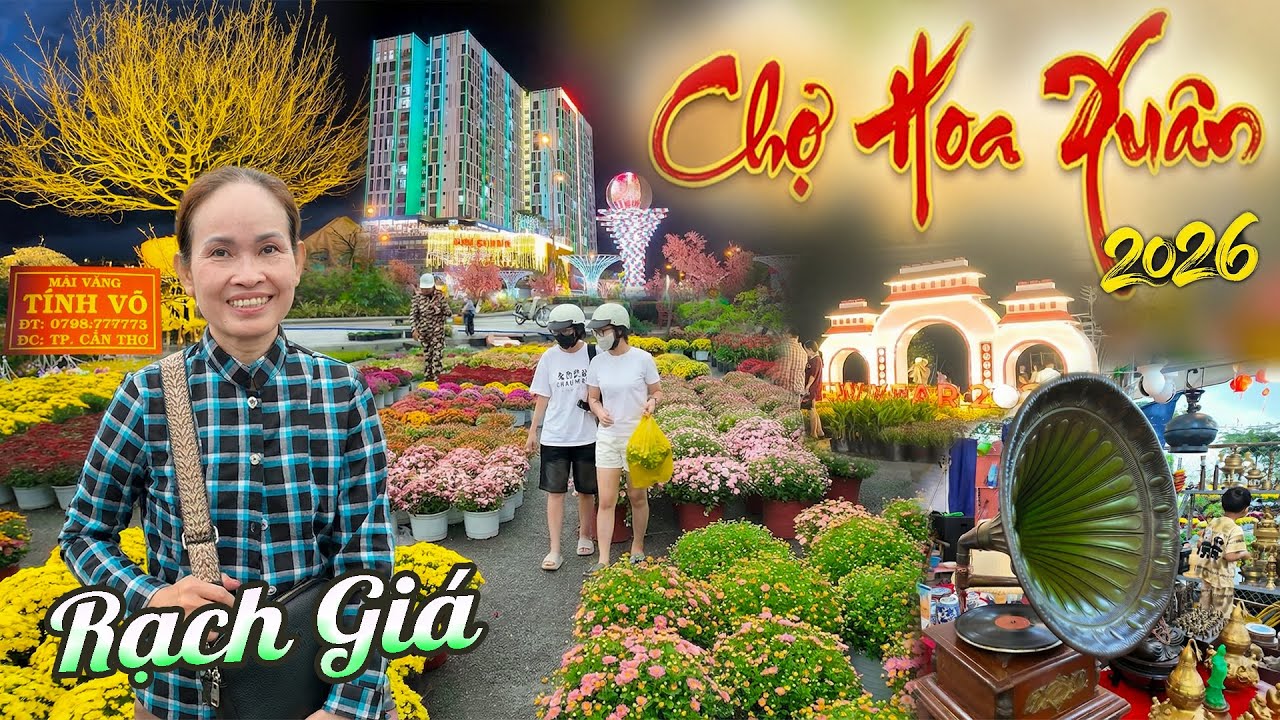 🔥 Rạch Giá Nóng Rực: Cập Nhật Giá Cây Cảnh Chợ Hoa Xuân | Con Đường Ánh Sáng Nổi Bật Nhất Miền Tây!
